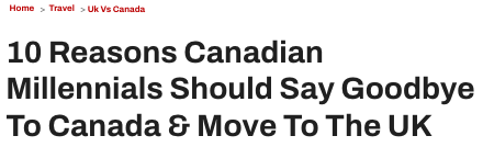 新趋势?! 年轻人逃离加拿大的10大理由!