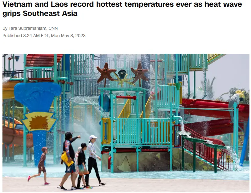 泰国45℃、老挝43.5℃！极端高温席卷东南亚