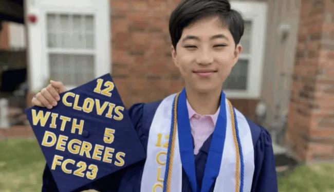 加州华裔男童跳级修课 12岁已获5个副学士学位