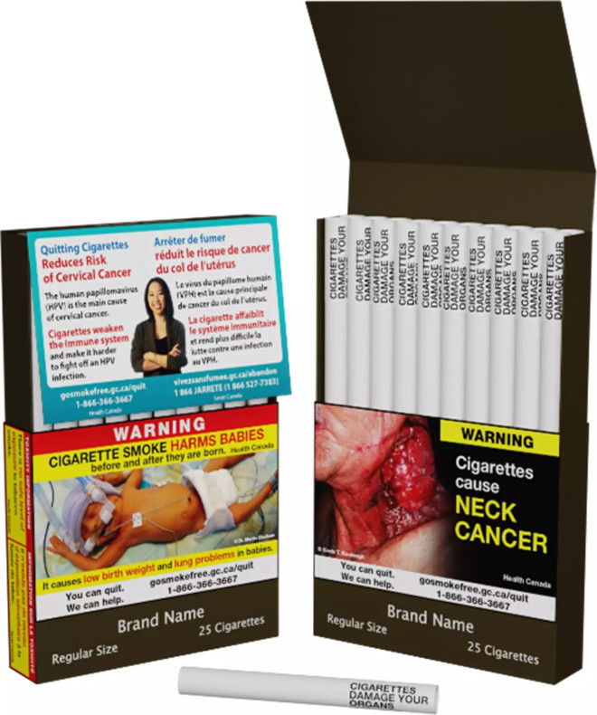 Health Canada cigarette warning label