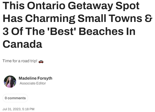 这个度假小镇拥有加拿大最好的3个沙滩