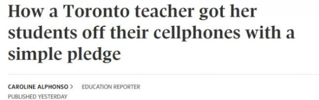 加美女亚裔老师一个简单操作 让学生们放下手机