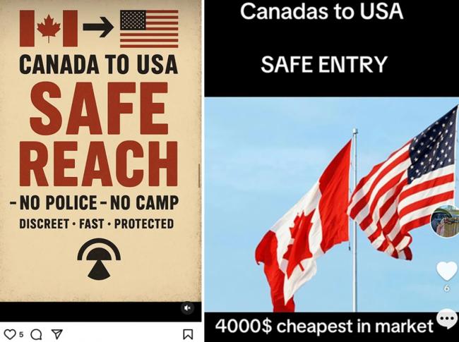 印度人公开兜售加拿大国门:签证万+偷渡00
