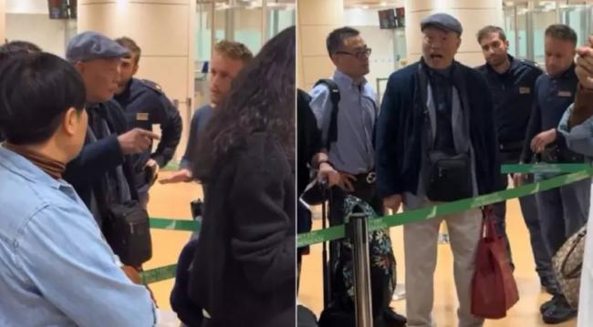 华人大爷海关入境怒了:不把中国人当人看! 华人大爷海关入境怒了:不把中国人当人看!