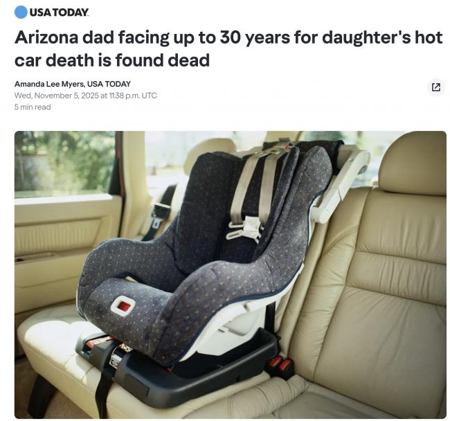 玩游戏, 喝酒, 看A片! 他忘了43℃车内的2岁女儿! 出庭当天, 38岁父亲选择自杀 玩游戏, 喝酒, 看A片! 他忘了43℃车内的2岁女儿! 出庭当天, 38岁父亲选择自杀