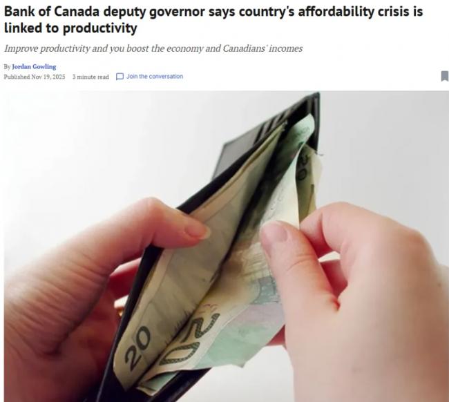 央行警告:加拿大秘密"衰退"25年!人均损失00