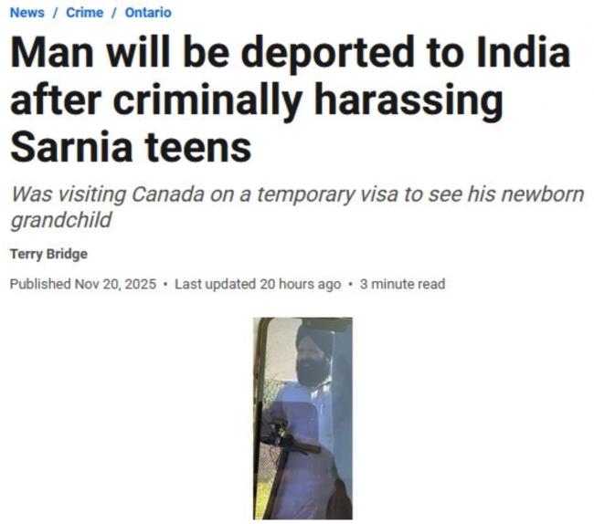 印度男子来加探亲，竟闯入高中骚挠陌生女生