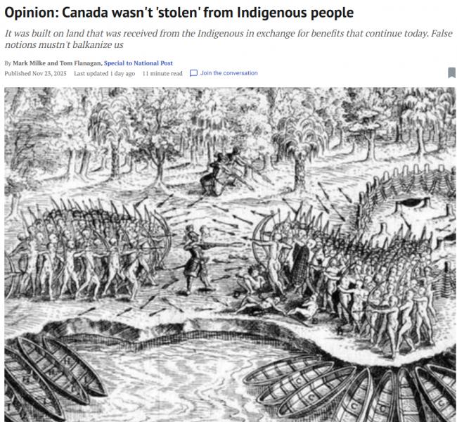 炸锅! 国家邮报: 加拿大不是从原住民"偷来"的
