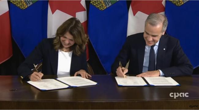 卡尼与阿省签重磅能源协议：为新输油管"开绿灯"