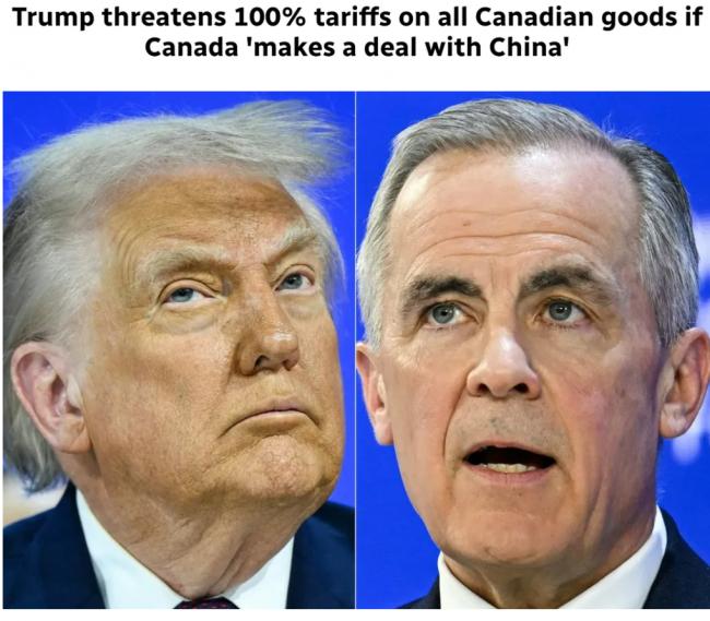 川普威胁对加征100%关税! 与中国做生意将被吞噬