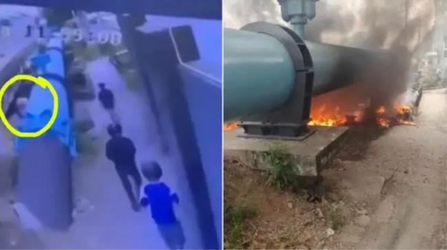 3个小屁孩纵火烧无仇怨露宿者 只为拍片炫耀