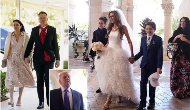 川普操办顶级婚礼, 马斯克带加拿大4娃妈现身 川普操办顶级婚礼, 马斯克带加拿大4娃妈现身