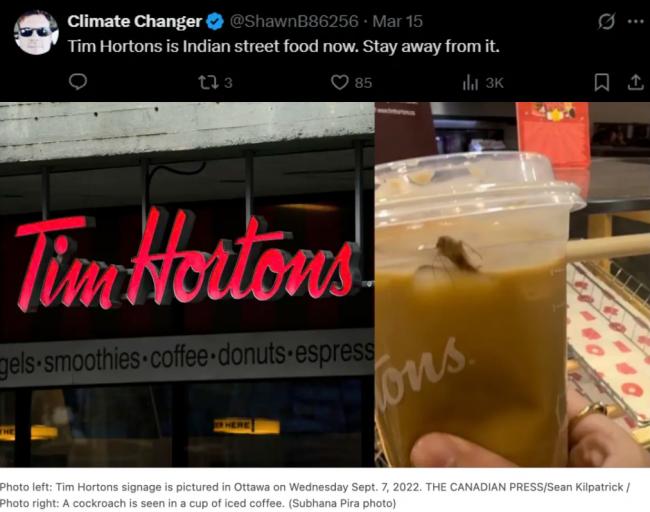 全网作呕! 曝加拿大Tim Hortons给顾客喝二手杯