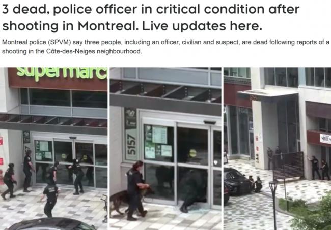 血腥现场曝光!加拿大突发激烈枪战,警察平民身亡