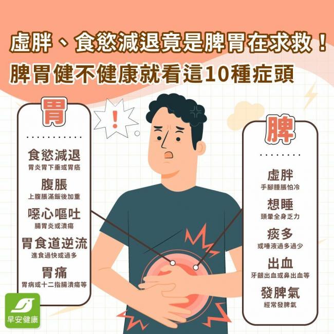 吃少却虚胖?常见10种身体警讯是脾胃在求救 吃少却虚胖?常见10种身体警讯是脾胃在求救