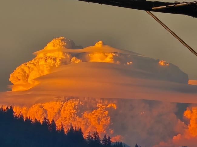 卑诗山火催生末日奇观 巨大火积云200公里外可见 卑诗山火催生末日奇观 巨大火积云200公里外可见