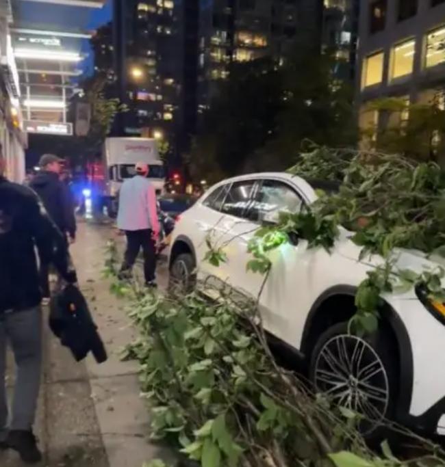 汽车撞入温哥华市中心毁多车 司机仅遭罚2000元