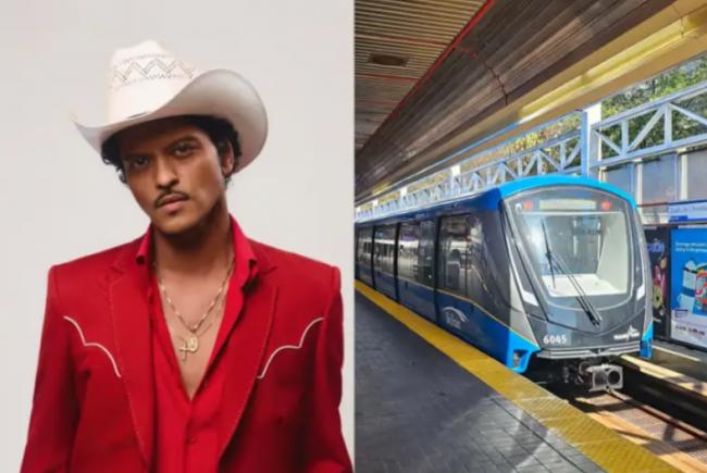 巨星Bruno Mars来到温哥华 惊喜献声SkyTrain 巨星Bruno Mars来到温哥华 惊喜献声SkyTrain