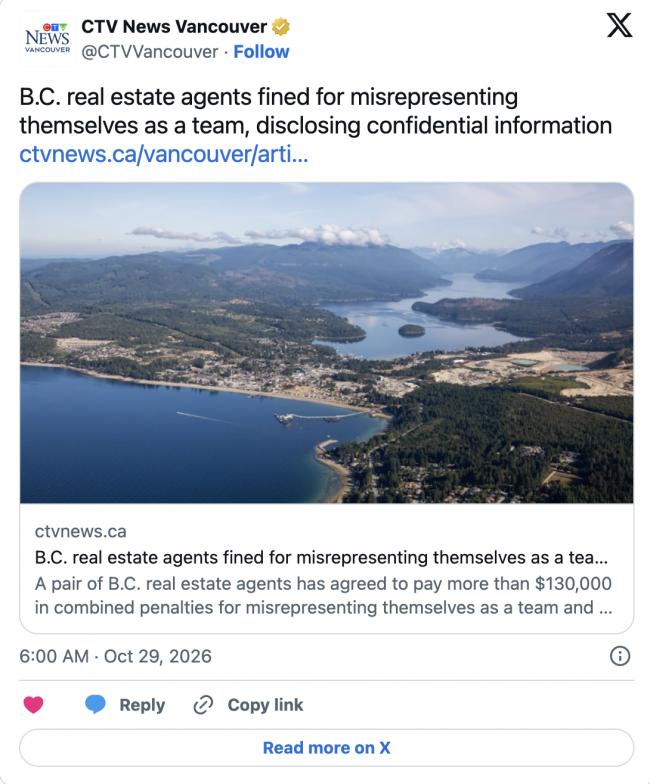 BC这两名地产经纪干了啥?被罚13万